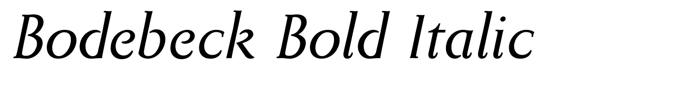 Bodebeck Bold Italic